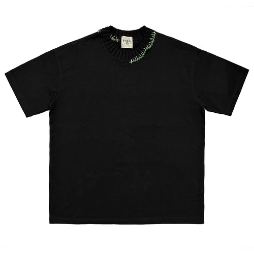 Hand Stitched Wool Collar Top