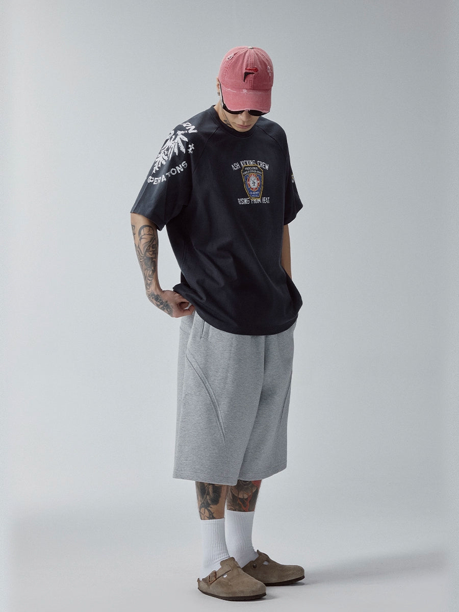 Washed Gradient Distressed Tee