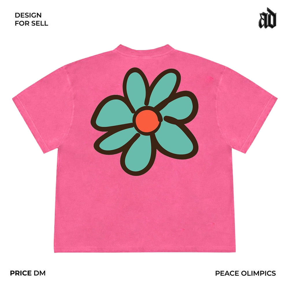 Mottled mottled American retro heavy 250g color niche unique trend fun couple short sleeve