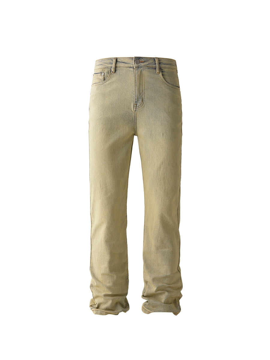 Untold Mud Yellow Bootcut Jeans