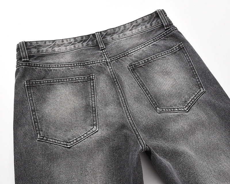 Untold Washed Distressed Flared Jeans