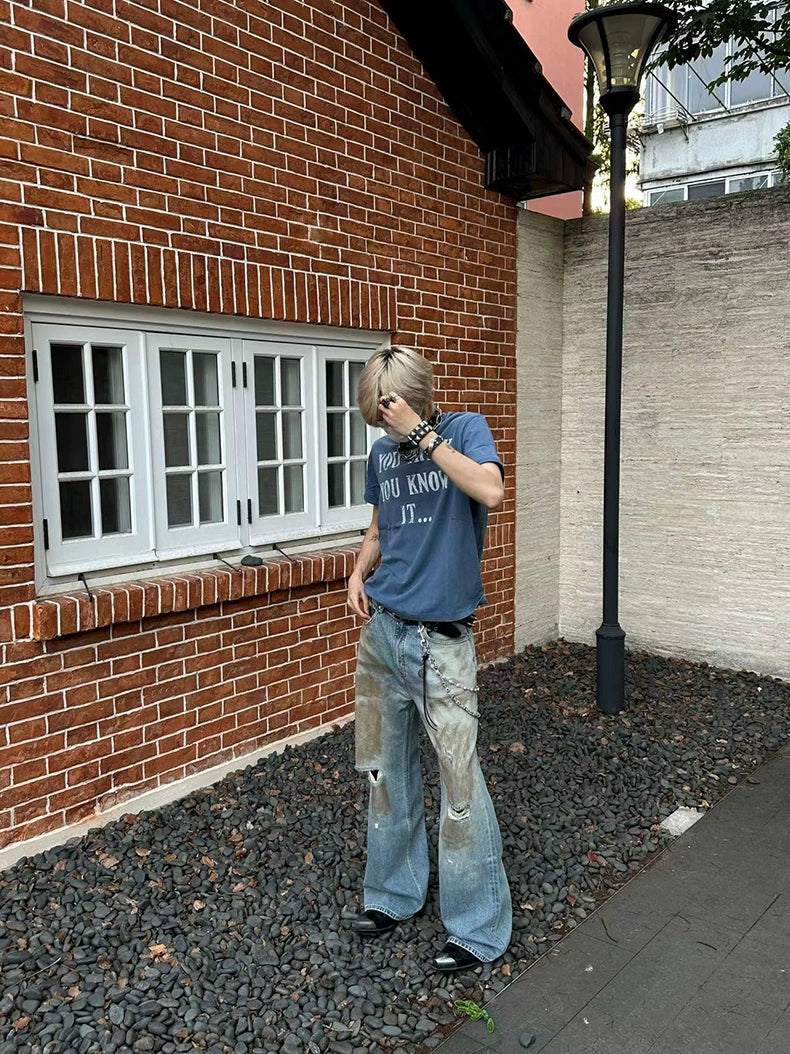 Untold Ripped Mud Bootcut Jeans