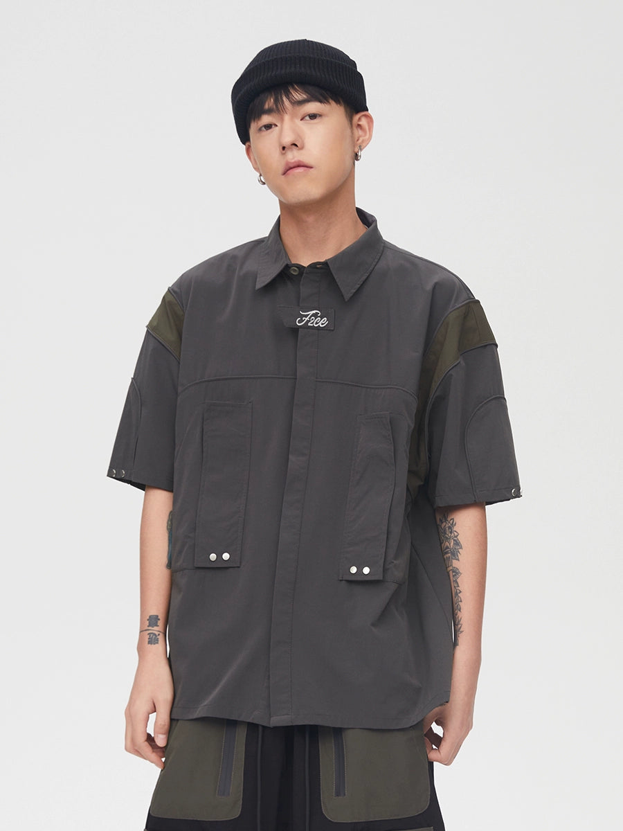 F2Centre Short-Sleeve Patchwork Shirt