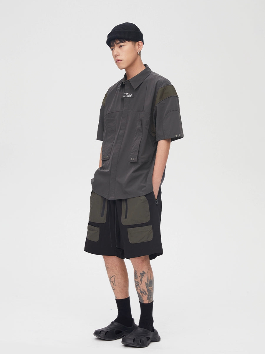 F2Centre Short-Sleeve Patchwork Shirt