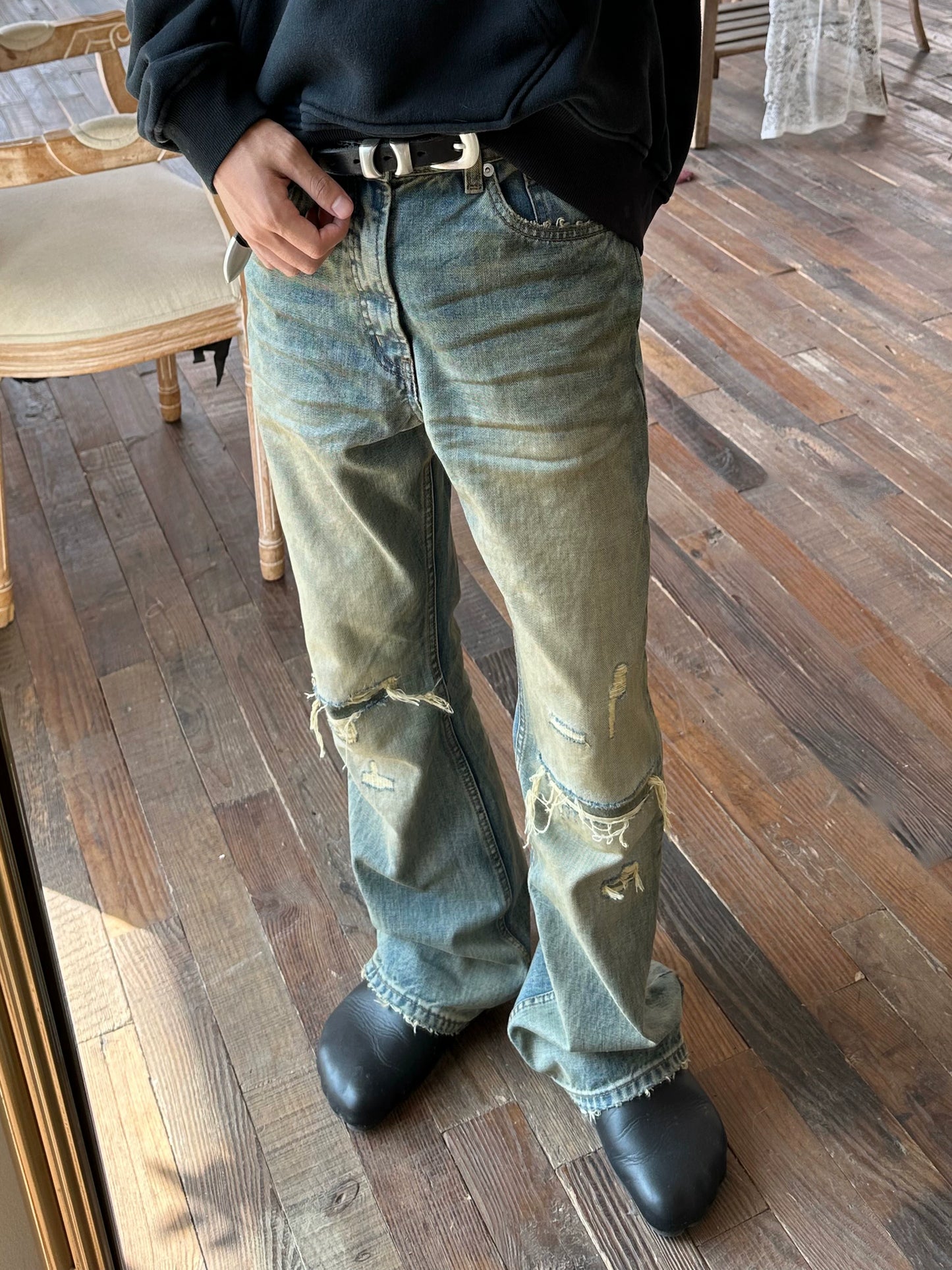 Premium Fade-Out Bootcut Jeans