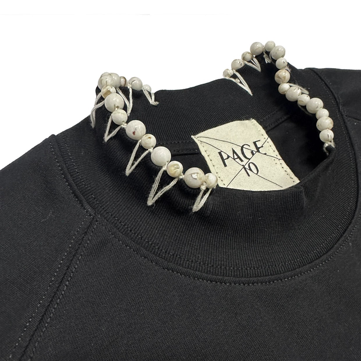 Handmade High Collar Stitch Top