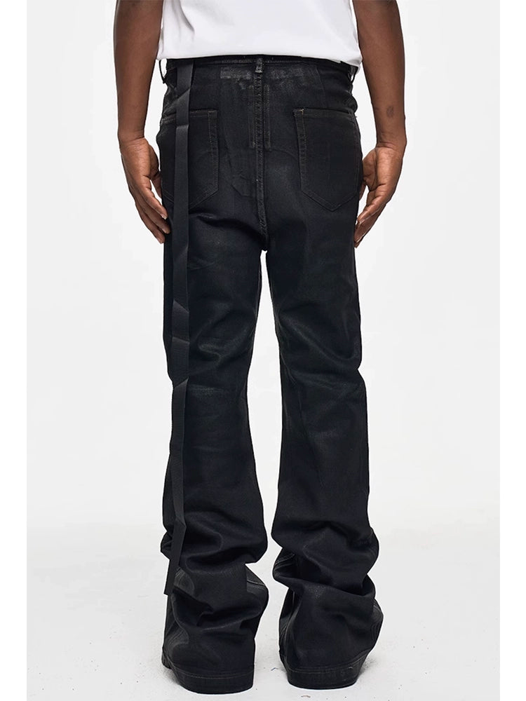 Micro Elastic Unwaxed Flare Pants