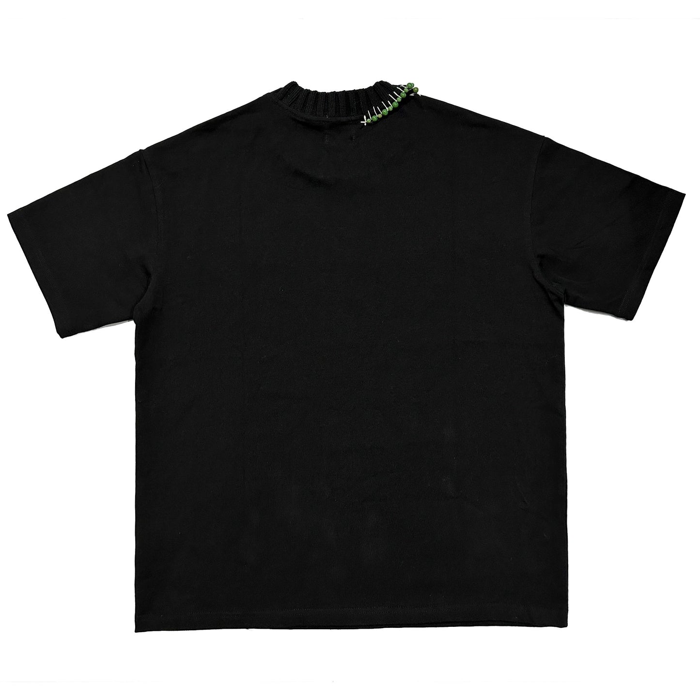 Hand Stitched Wool Collar Top