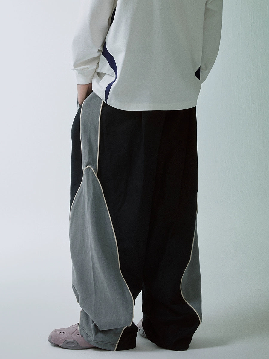 F2Center Knitted Stitching Tracksuit Pants