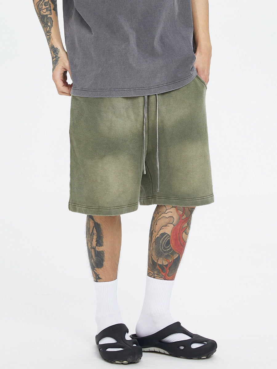 Premium Gradient Distressed Heavyweight Shorts