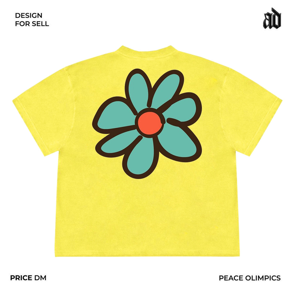 Mottled mottled American retro heavy 250g color niche unique trend fun couple short sleeve