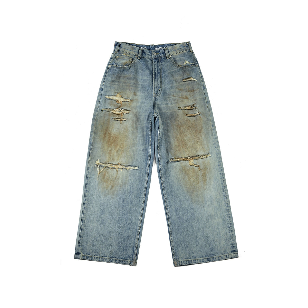 Distressed Ripped Baggy Denim Jeans