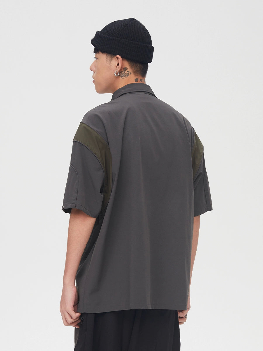 F2Centre Short-Sleeve Patchwork Shirt