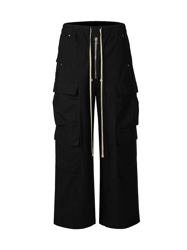 Retro Zipper Flare Cargo Pants