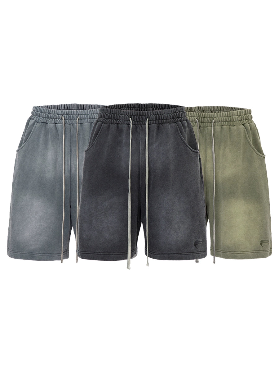 Premium Gradient Distressed Heavyweight Shorts