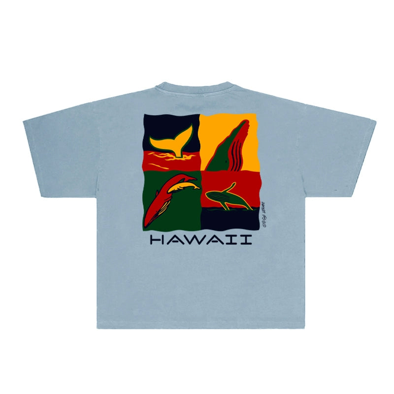 WHALE ILLUSTRATION GRAPHIC DESIGN T-SHIRT