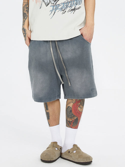 Premium Gradient Distressed Heavyweight Shorts