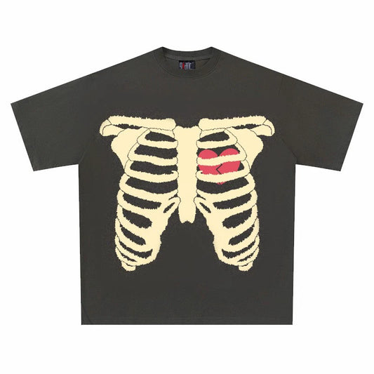Mourning Bone Spine Skull Vintage T-Shirt