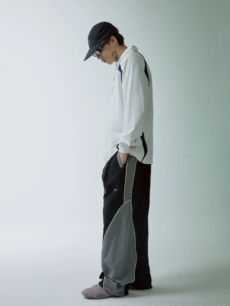 F2Center Knitted Stitching Tracksuit Pants