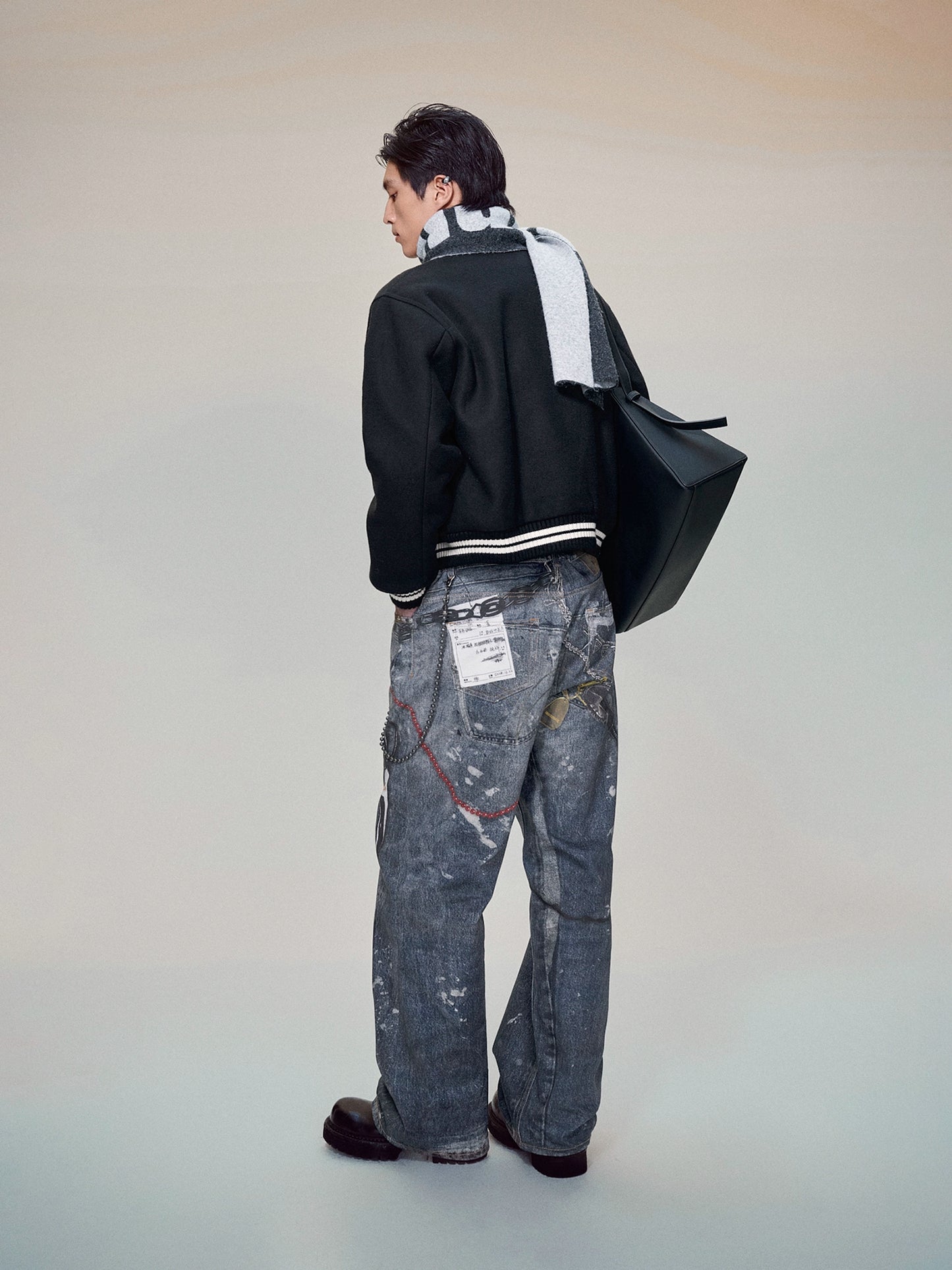 Premium Untold Graffiti Distressed Baggy Jeans