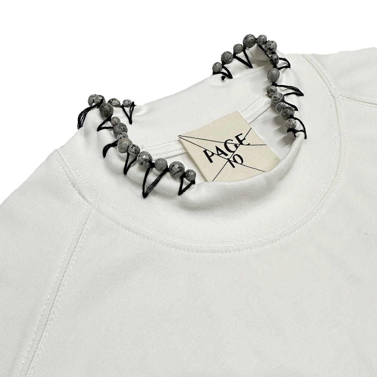 Handmade High Collar Stitch Top