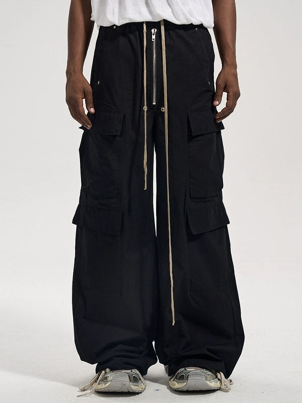 Retro Zipper Flare Cargo Pants