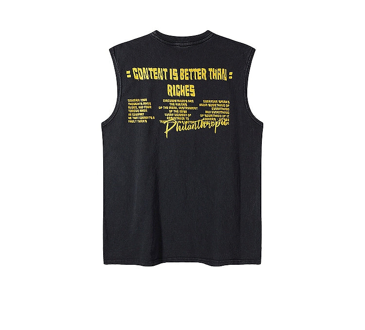 CITYBOY ANIME GRAPHIC PRINTED SLEEVELESS SUMMER TEE