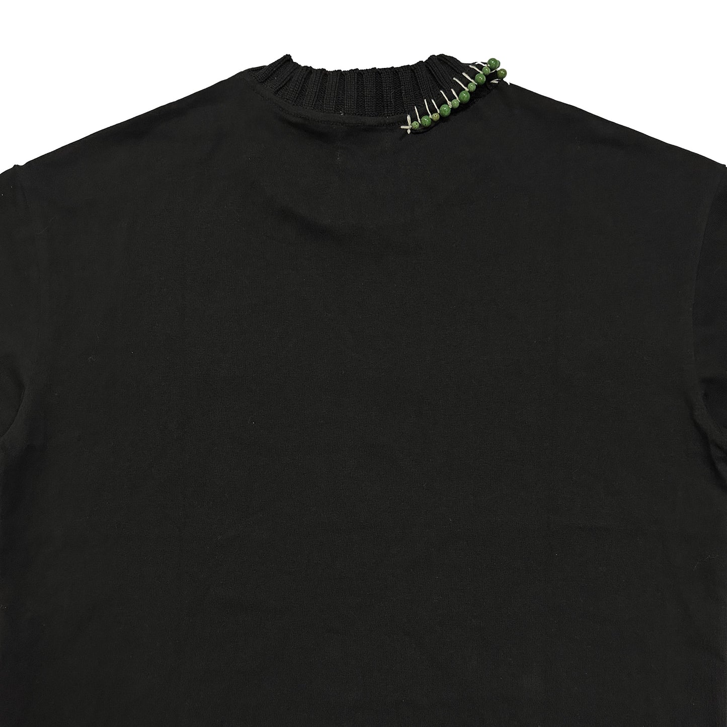 Hand Stitched Wool Collar Top