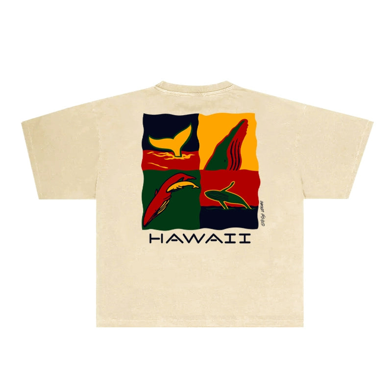 WHALE ILLUSTRATION GRAPHIC DESIGN T-SHIRT
