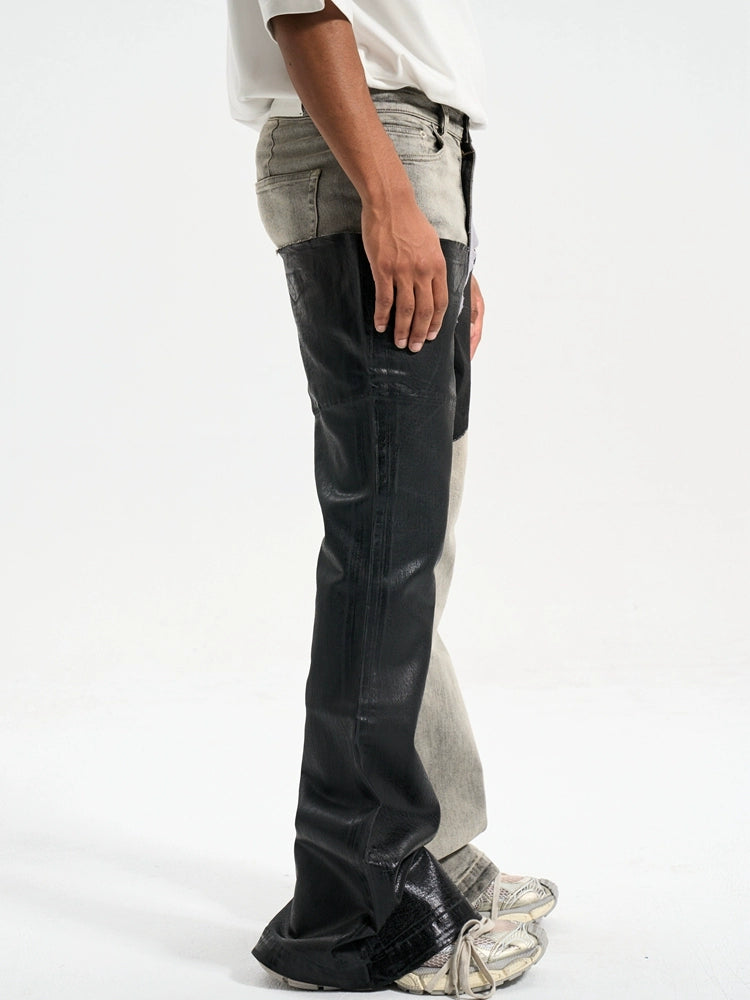 Untold Contrast Stitch Bootcut Jeans