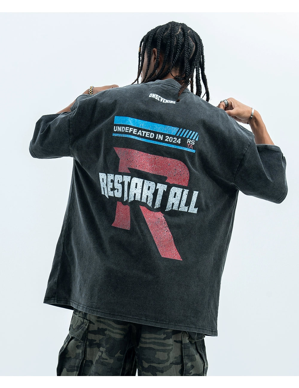 Restart All Printed Oversize T-Shirt