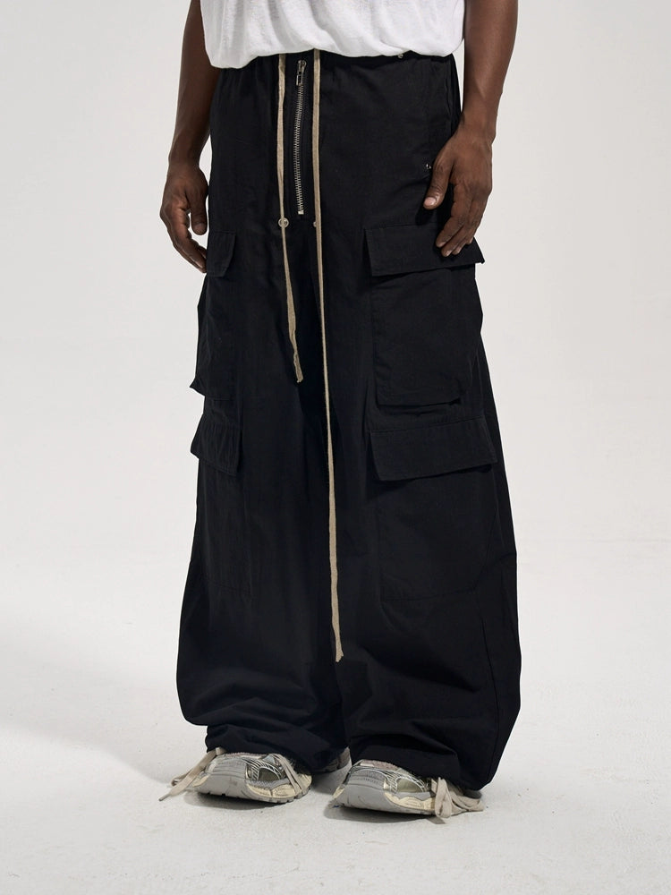 Retro Zipper Flare Cargo Pants