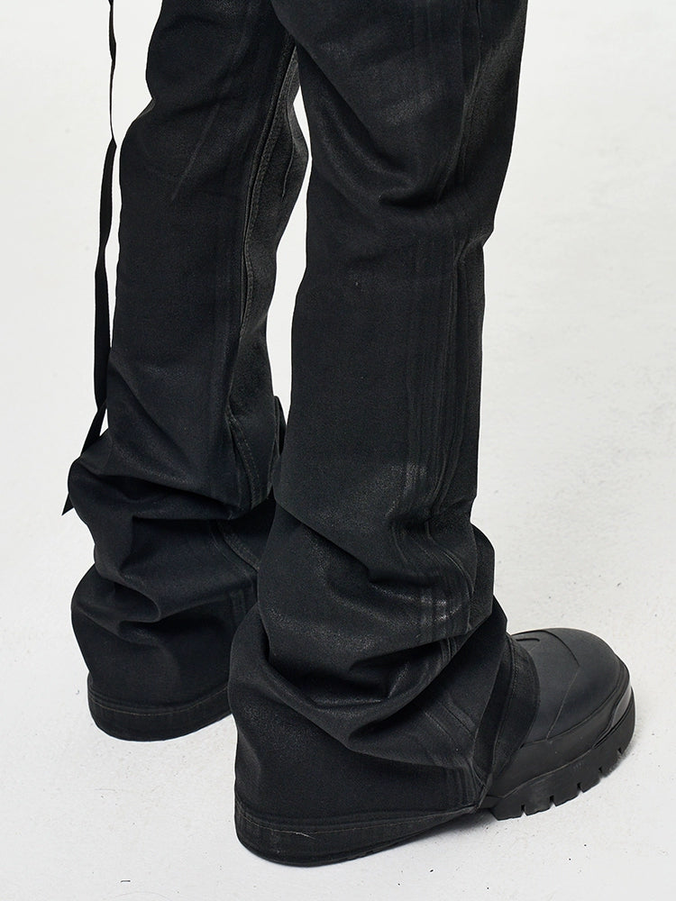 Micro Elastic Unwaxed Flare Pants