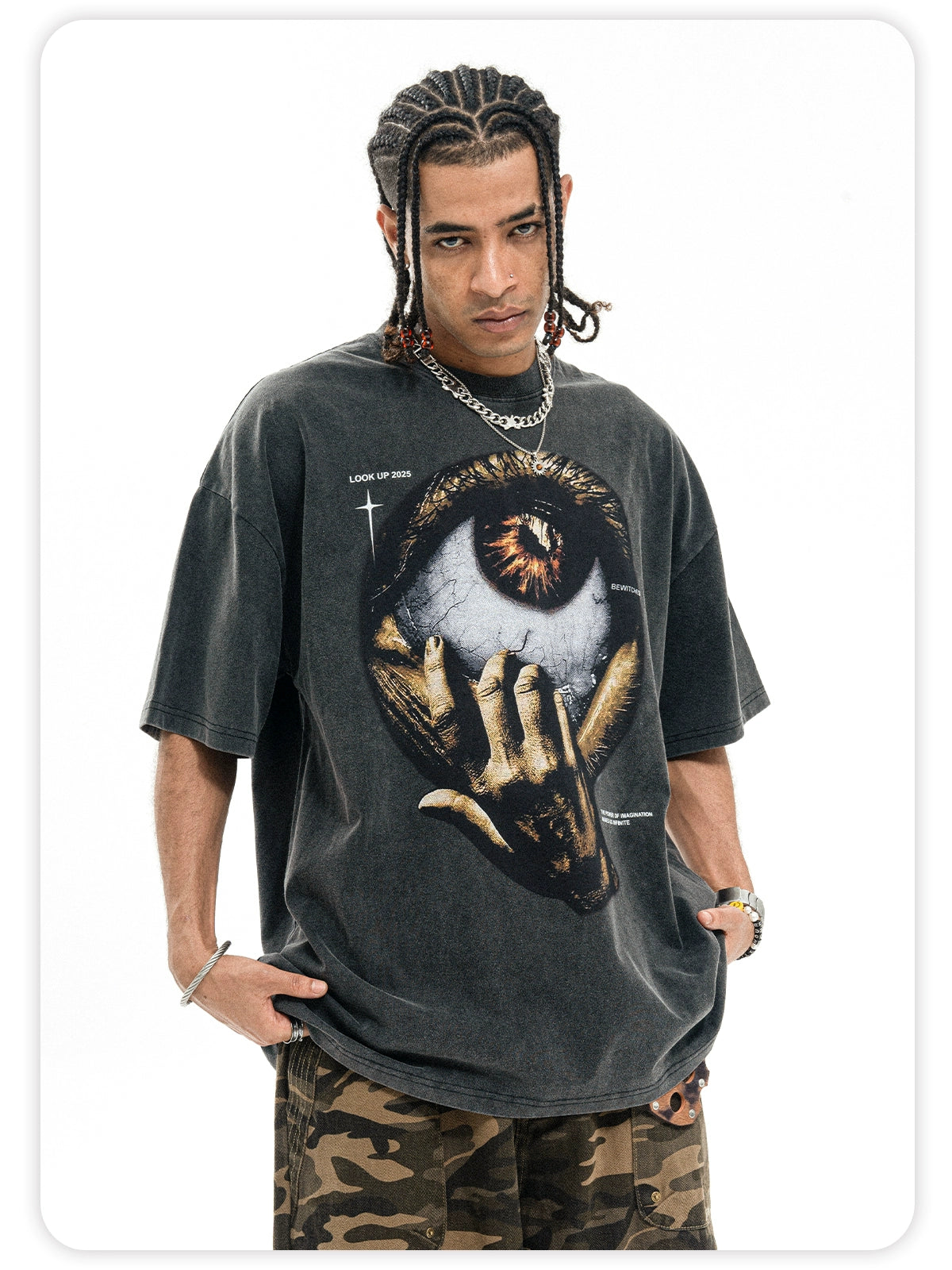 Eye of the God DTG Printed Oversize T-Shirt