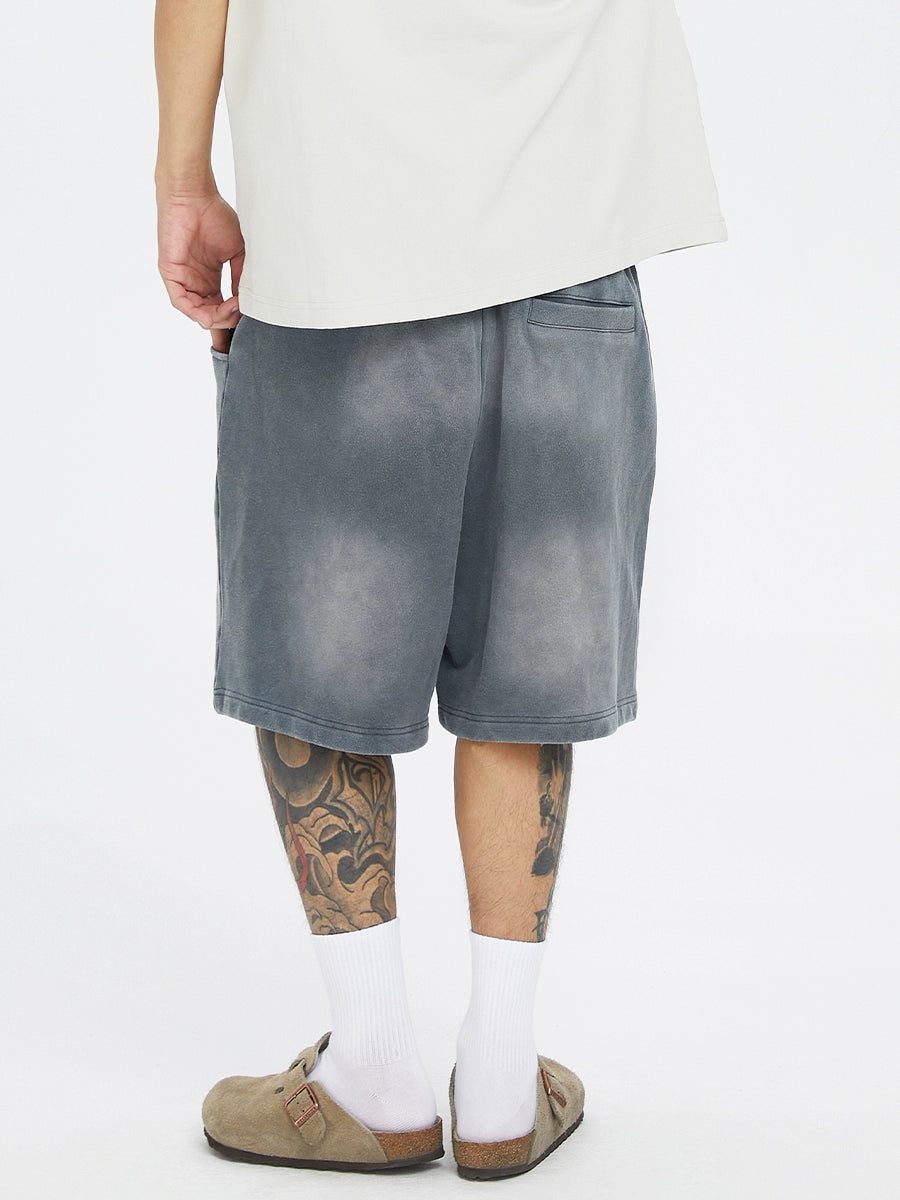 Premium Gradient Distressed Heavyweight Shorts