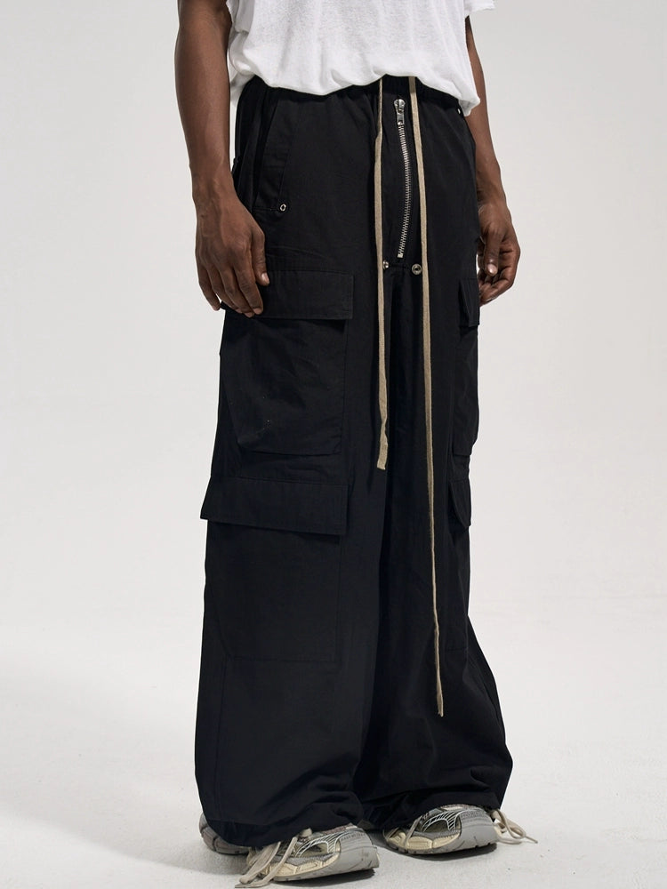 Retro Zipper Flare Cargo Pants