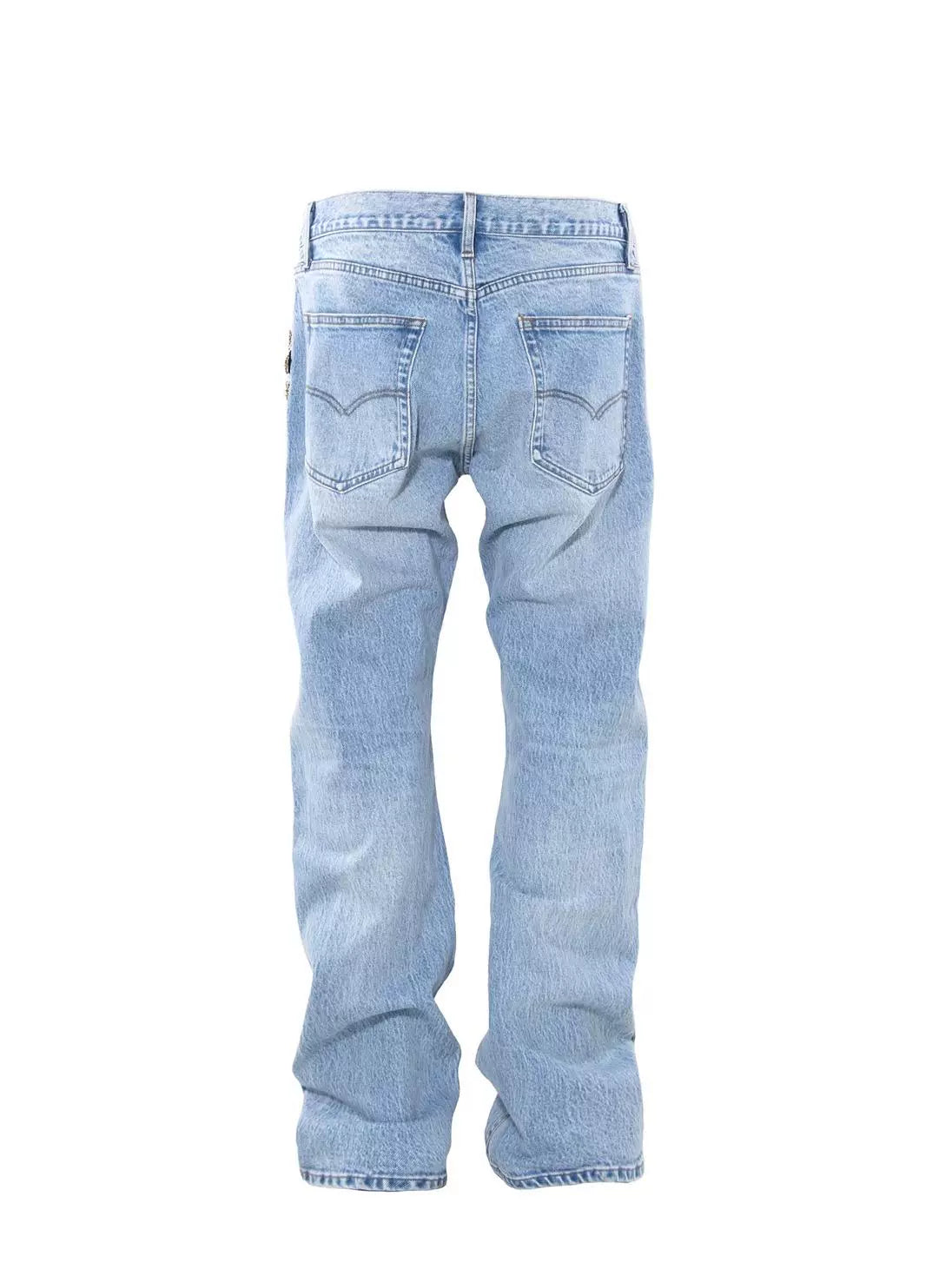 Untold Rhinestone Pearl Straight-Leg Jeans