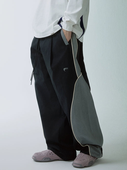 F2Center Knitted Stitching Tracksuit Pants