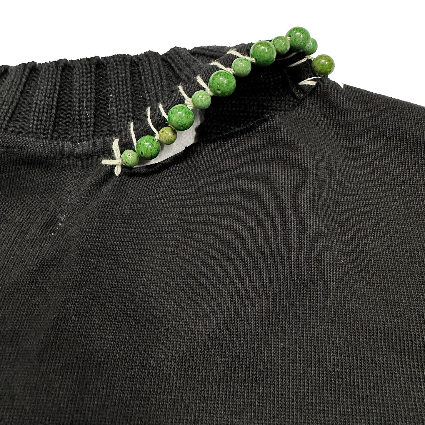 Hand Stitched Wool Collar Top