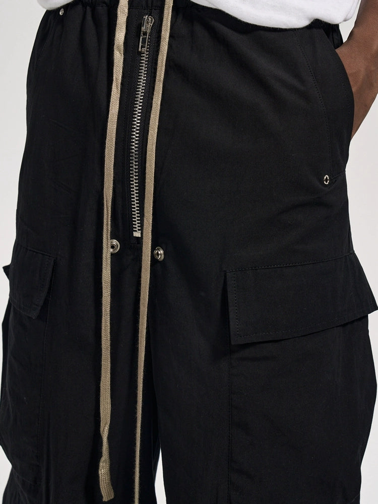 Retro Zipper Flare Cargo Pants