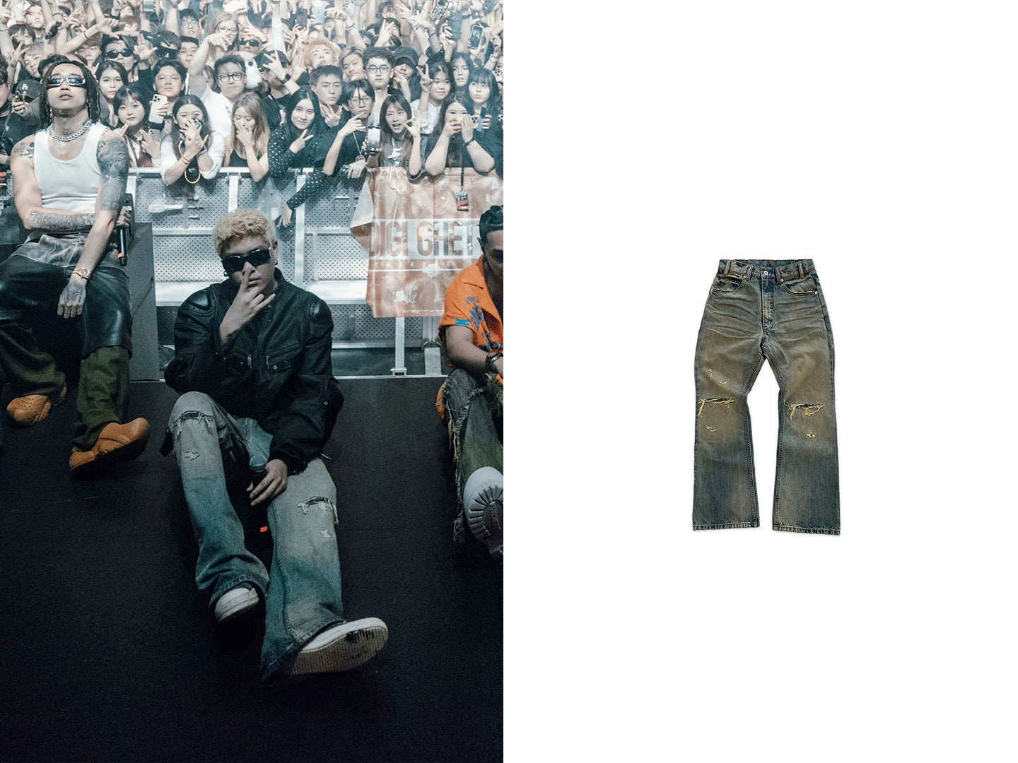 Premium Fade-Out Bootcut Jeans