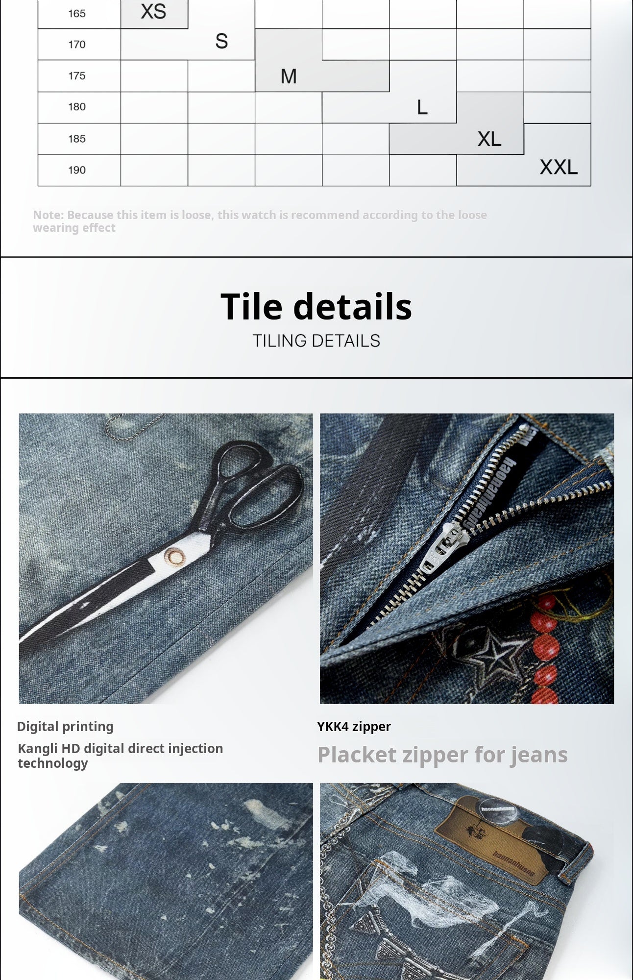 Premium Untold Graffiti Distressed Baggy Jeans