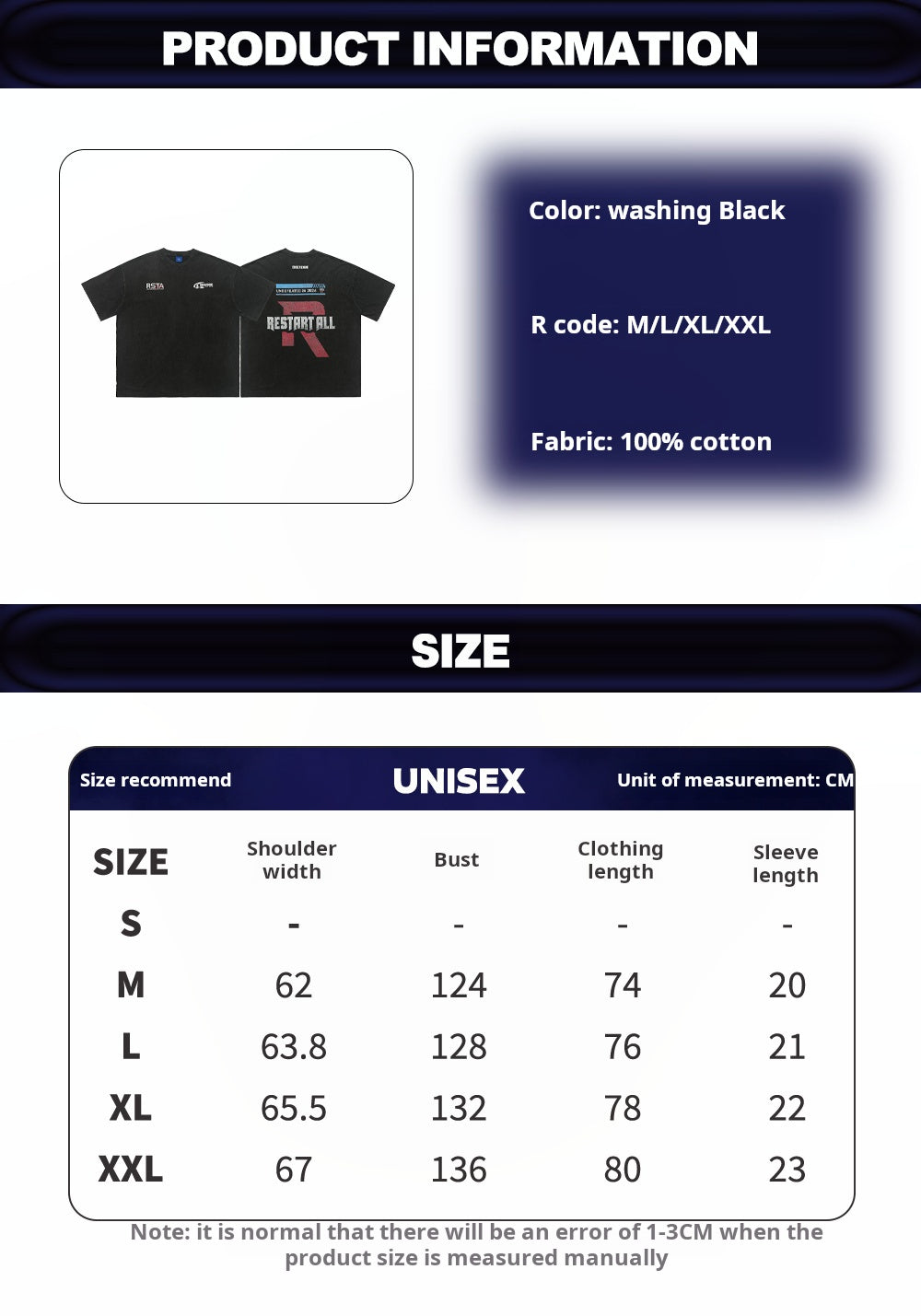 Restart All Printed Oversize T-Shirt