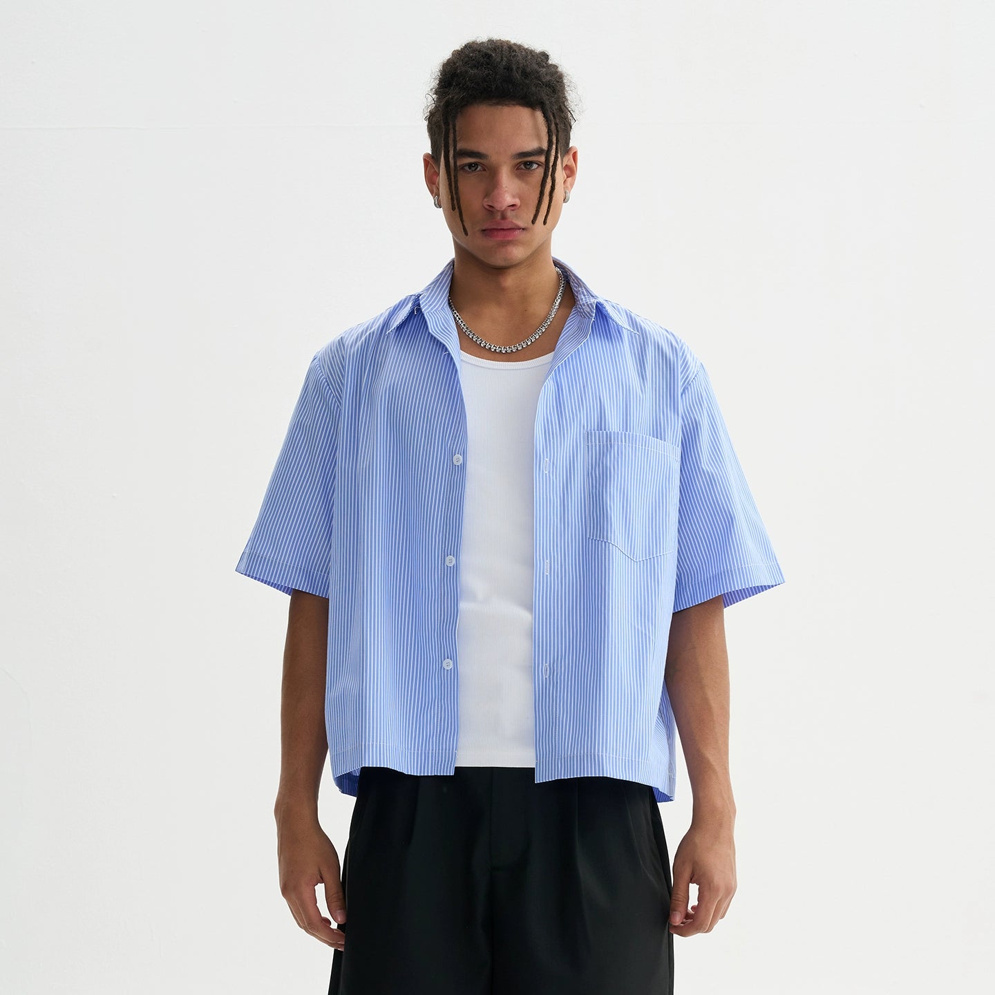 Untold Unisex Striped Short Sleeve Shirt