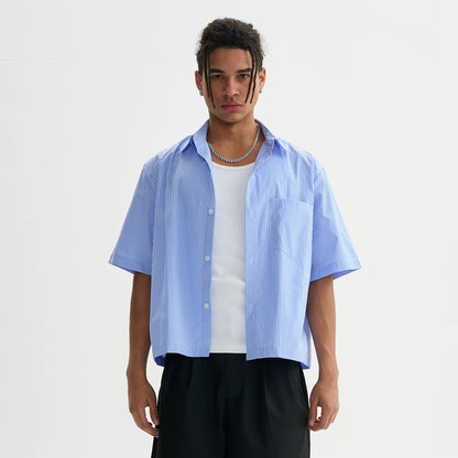 Untold Unisex Striped Short Sleeve Shirt