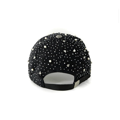 PREMIUM PEARL AND RHINESTONES BASEBALL CAP