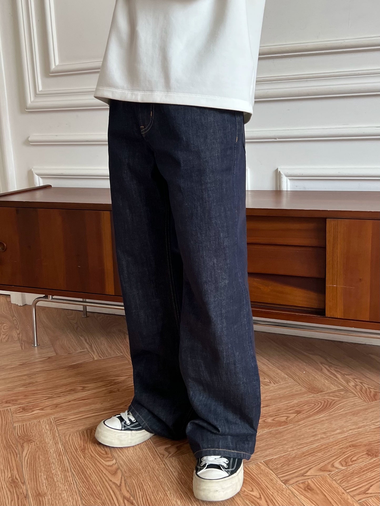 Untold Japanese Loose Straight Denim Jeans