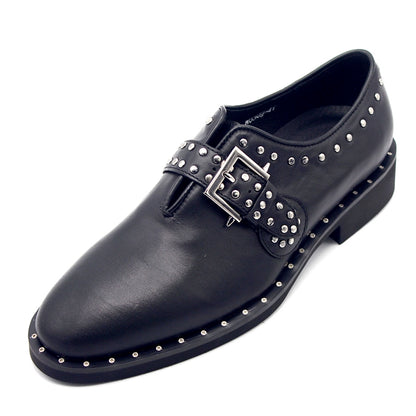 Premium Handmade Leather Nail-Buckle Shoes