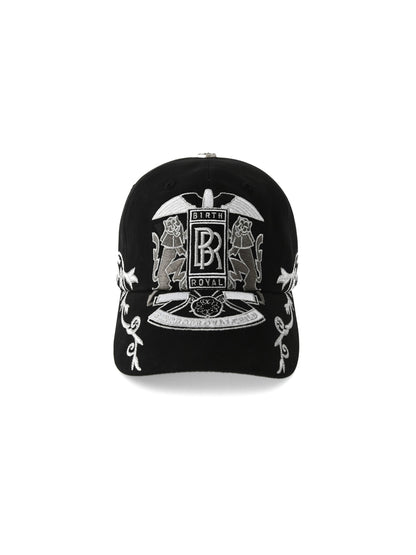Double Lion Vine Embroidered Cap