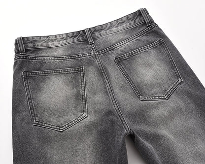 Untold Washed Distressed Flared Jeans